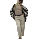 pantalone modello balloon alcantara